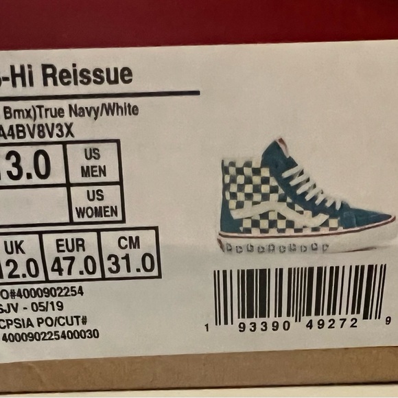 VANS Sk8-Hi Reissue BMX - True Navy. Men’s 13, New In Box. - Picture 9 of 9